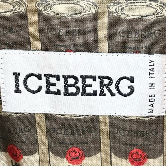 Iceberg Vintage Button Front Short Sleeve Shirt Men’s size M Soup Can Print - Picture 5 of 10
